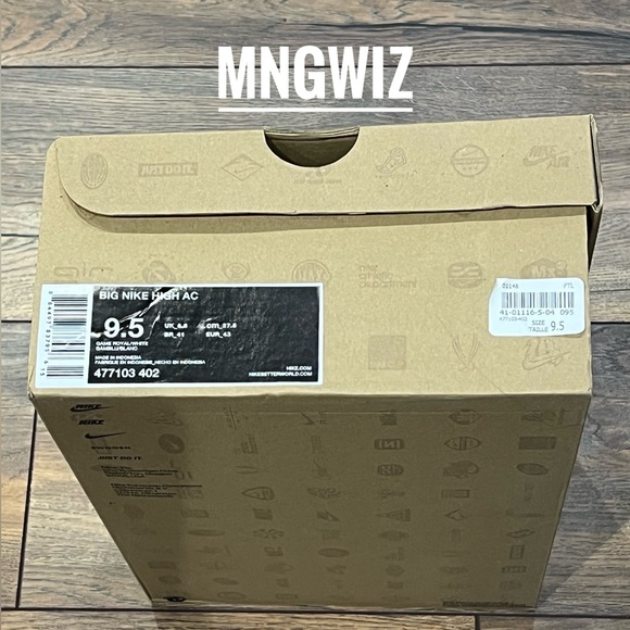 BNWT in Box NIKE BIG NIKE HIGH AC, Men Size 9.5 - Picture 5 of 5